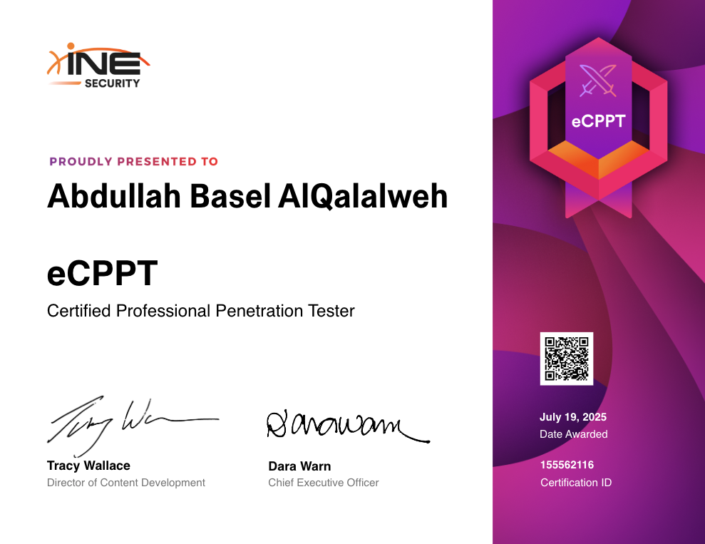 eCPPT Certificate